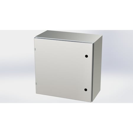 Saginaw Control & Engineering 1/4 Turn Latch Electrical Enclosures, 24 in H, 12 in D, 24 in W, NEMA 3R, 4, 4X, 12, 13 SCE-24EL2412SSLP